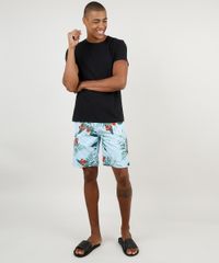 Bermuda-Surf-Masculina-Estampada-Floral-com-Bolso-Azul-Claro-9882336-Azul_Claro_3