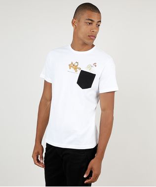 Camiseta-Masculina-Garfield-com-Bolso-Manga-Curta-Gola-Careca-Off-White-9870088-Off_White_1