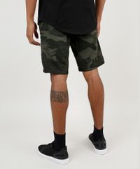 Bermuda-de-Sarja-Masculina-Slim-em-Moletom-Estampada-Camuflada-Verde-Militar-9871824-Verde_Militar_4