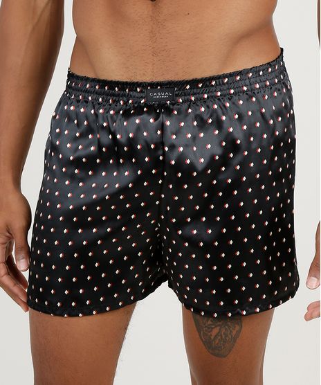 Samba-Cancao-Masculina-Acetinada-Estampada-de-Triangulos-Preta-9908000-Preto_1