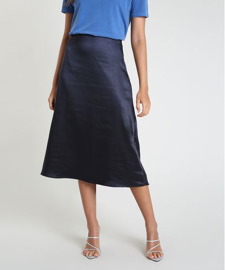 Saia-Feminina-Mindset-Midi-Evase-Acetinada-Azul-Escuro-9946133-Azul_Escuro_1