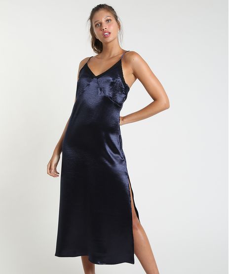 Vestido-Slip-Dress-Feminino-Mindset-Midi-Acetinado-com-Renda-e-Fenda-Alca-Fina-Azul-Escuro-9942366-Azul_Escuro_1