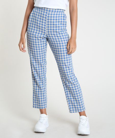 Calca-Feminina-Mindset-Carrot-Alfaiatada-Estampada-Xadrez-com-Bolsos-Azul-Claro-9946227-Azul_Claro_1 Calca-Feminina-Mindset-Carrot-Alfaiatada-Estampada-Xadrez-com-Bolsos-Azul-Claro-9946227-Azul_Claro_1