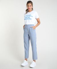 Calca-Feminina-Mindset-Carrot-Alfaiatada-Estampada-Xadrez-com-Bolsos-Azul-Claro-9946227-Azul_Claro_3