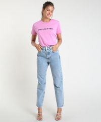 T-Shirt-Feminina-Mindset--You-Matter--Manga-Curta-Decote-Redondo-Rosa-9937849-Rosa_3
