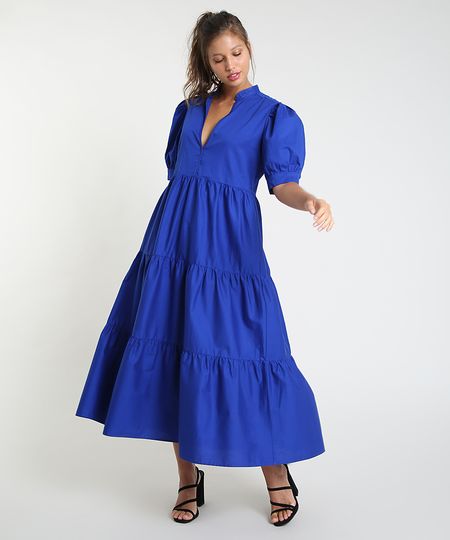Vestido-Feminino-Mindset-Midi-com-Recortes-Manga-Bufante-Azul-Royal-9946642-Azul_Royal_1