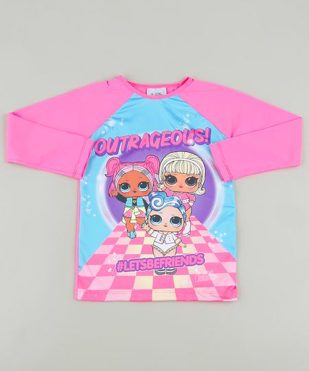 Blusa-de-Praia-Infantil-LOL-Surprise-Raglan-Manga-Longa-com-Protecao-UV50--Pink-9889599-Pink_1