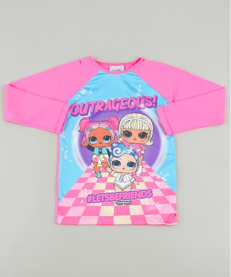 Blusa-de-Praia-Infantil-LOL-Surprise-Raglan-Manga-Longa-com-Protecao-UV50--Pink-9889599-Pink_1