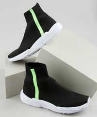 Tenis-Meia-Masculino-Oneself-Cano-Alto-Knit-com-Faixa-Lateral-Preto-9924371-Preto_1