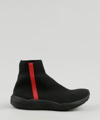 Tenis-Meia-Masculino-Oneself-Cano-Alto-Knit-com-Faixa-Lateral-Preto-9924368-Preto_2