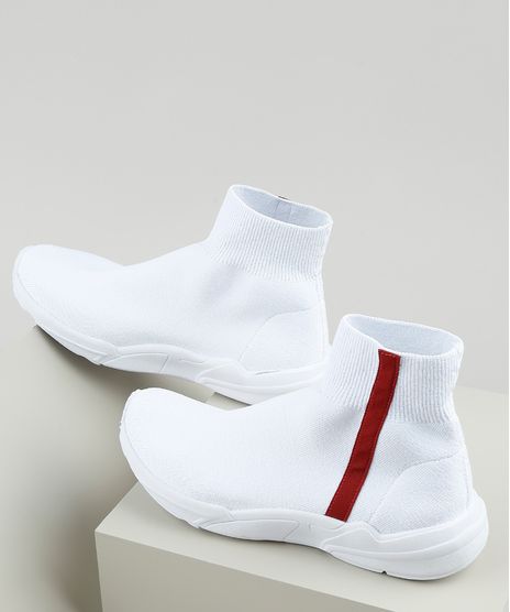 Tenis-Meia-Masculino-Oneself-Cano-Alto-Knit-com-Faixa-Lateral-Branco-9942208-Branco_1