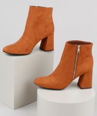 Bota-Feminina-Oneself-Cano-Curto-Salto-Quadrado-Medio-em-Suede-Caramelo-9906525-Caramelo_1