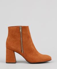 Bota-Feminina-Oneself-Cano-Curto-Salto-Quadrado-Medio-em-Suede-Caramelo-9906525-Caramelo_2