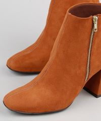 Bota-Feminina-Oneself-Cano-Curto-Salto-Quadrado-Medio-em-Suede-Caramelo-9906525-Caramelo_3
