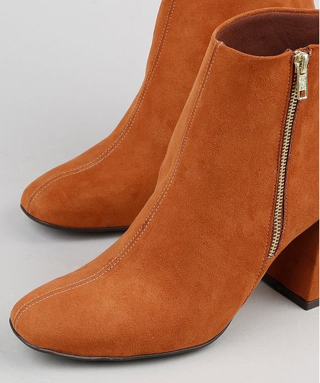 bota cano baixo salto quadrado
