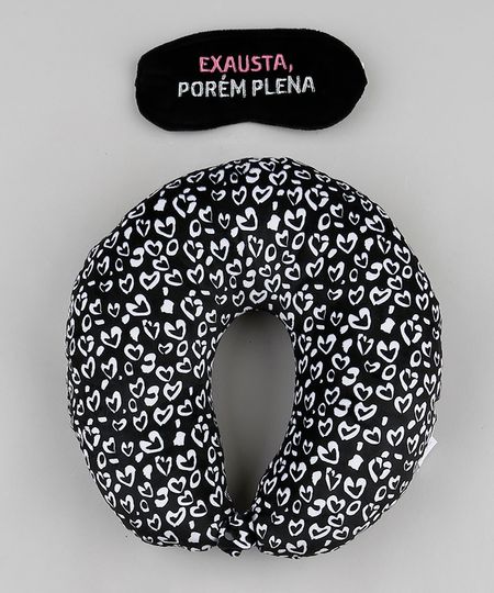 Kit-de-Apoio-de-Pescoco-Estampado-de-Coracao---Tapa-Olho--Exausta-Porem-Plena--Preto-9899819-Preto_1