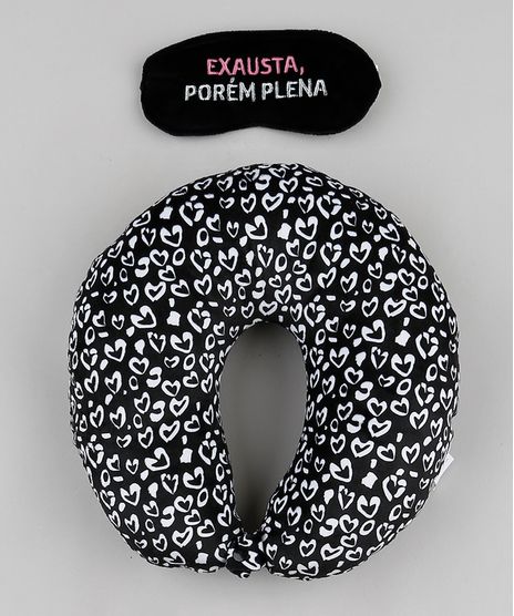 Kit-de-Apoio-de-Pescoco-Estampado-de-Coracao---Tapa-Olho--Exausta-Porem-Plena--Preto-9899819-Preto_1