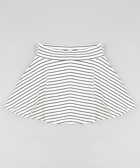 Short Saia Infantil Listrado Off White - 8 é ruim? Short Saia Infantil Listrado Off White - 8 é boa?