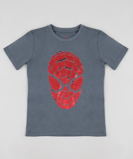 Camiseta-Infantil-Homem-Aranha-com-Paete-Dupla-Face-Manga-Curta-Cinza-9885104-Cinza_1