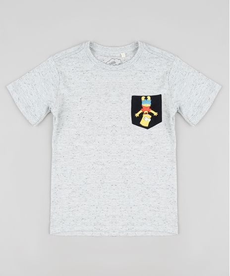Camiseta-Infantil-com-Bolso-Estampado-Bart-Simpsons-Manga-Curta-Cinza-Mescla-Claro-9876160-Cinza_Mescla_Claro_1