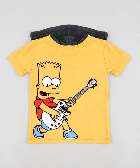 Camiseta-Infantil-Bart-Simpsons-com-Capuz-Manga-Curta-Mostarda-9885110-Mostarda_1