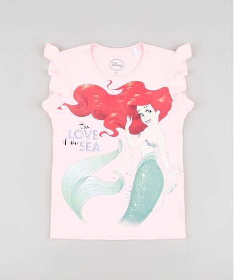 Blusa-Infantil-Pequena-Sereia-Ariel-com-Babados-Manga-Curta-Rosa-Claro-9877606-Rosa_Claro_1