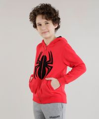 Blusao-Homem-Aranha-em-Moletom-de-Algodao---Sustentavel-Vermelho-8470082-Vermelho_1