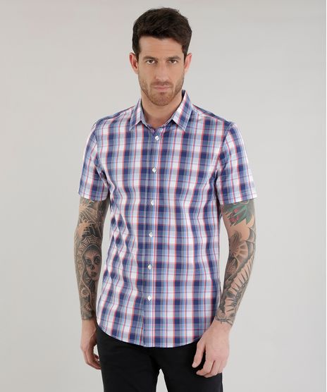 Camisa-Slim-Xadrez-em-Algodao---Sustentavel--Azul-8454859-Azul_1