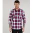 Camisa-Slim-Xadrez-em-Algodao---Sustentavel--Vinho-8454865-Vinho_1