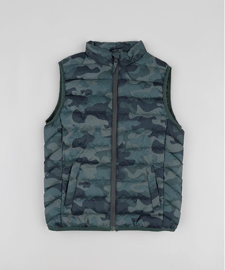 Colete-Infantil-Puffer-com-Bolsos-Verde-Militar-9781950-Verde_Militar_1