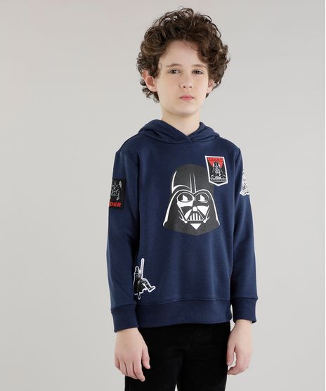 Blusao-Darth-Vader-com-Patchs-em-Moletom-de-Algodao---Sustentavel-Azul-Marinho-8470124-Azul_Marinho_1