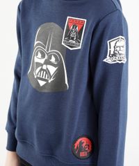 Blusao-Darth-Vader-com-Patchs-em-Moletom-de-Algodao---Sustentavel-Azul-Marinho-8470124-Azul_Marinho_4