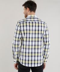 Camisa-Slim-Xadrez-em-Algodao---Sustentavel--Amarela-8454895-Amarelo_2