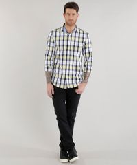 Camisa-Slim-Xadrez-em-Algodao---Sustentavel--Amarela-8454895-Amarelo_3