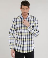 Camisa-Slim-Xadrez-em-Algodao---Sustentavel--Amarela-8454895-Amarelo_5