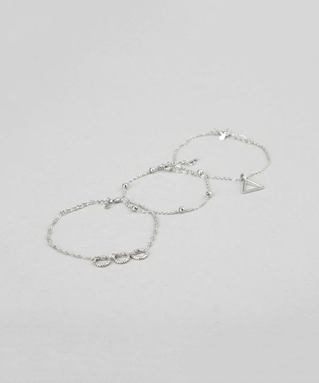 Kit-de-3-Pulseiras-com-Pingentes-Prateada-8612253-Prateada_1 Kit-de-3-Pulseiras-com-Pingentes-Prateada-8612253-Prateada_1