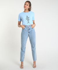T-Shirt-Feminina-Mindset--Keep-it-Simple--Manga-Curta-Decote-Redondo-Azul-Claro-9937842-Azul_Claro_3