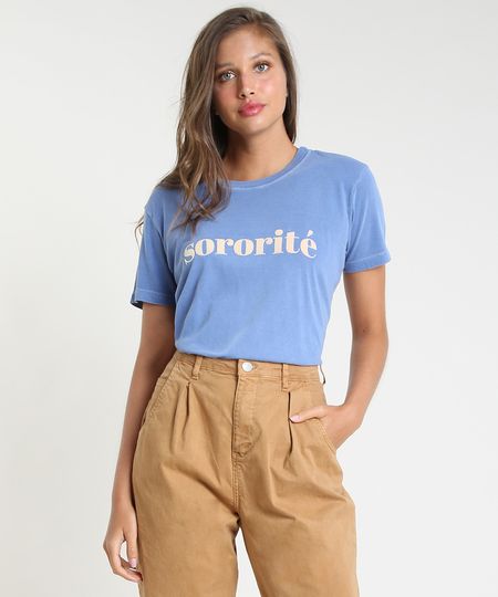 T-Shirt-Feminina-Mindset--Sororite--Manga-Curta-Decote-Redondo-Azul-9944686-Azul_1