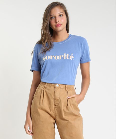 T-Shirt-Feminina-Mindset--Sororite--Manga-Curta-Decote-Redondo-Azul-9944686-Azul_1