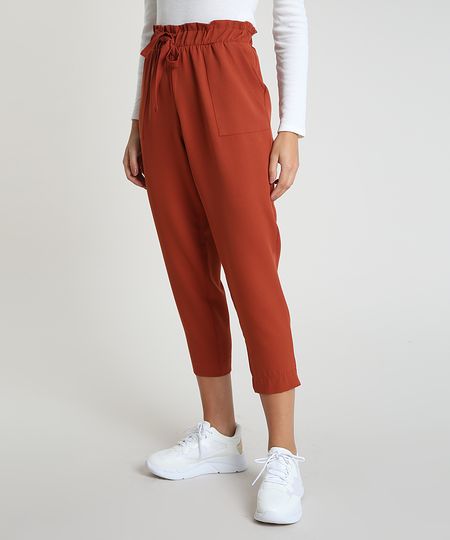 Calca-Feminina-Carrot-com-Amarracao-Cintura-Media-Cobre-9895957-Cobre_1