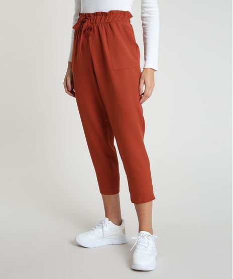 Calca-Feminina-Carrot-com-Amarracao-Cintura-Media-Cobre-9895957-Cobre_1