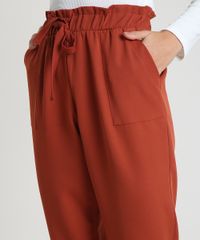 Calca-Feminina-Carrot-com-Amarracao-Cintura-Media-Cobre-9895957-Cobre_4