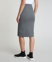 Saia-Feminina-Midi-Canelada-com-Fenda-Cinza-Mescla-Escuro-9847144-Cinza_Mescla_Escuro_2