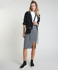 Saia-Feminina-Midi-Canelada-com-Fenda-Cinza-Mescla-Escuro-9847144-Cinza_Mescla_Escuro_3