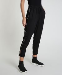 Calca-Feminina-Jogger-com-Faixa-em-Lurex-Cintura-Alta-Preta-9903819-Preto_1