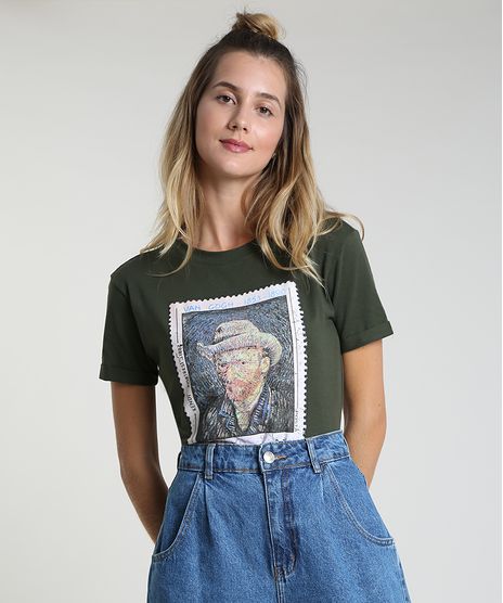Blusa-Feminina-Van-Gogh-Manga-Curta-Decote-Redondo-Verde-Militar-9904315-Verde_Militar_1