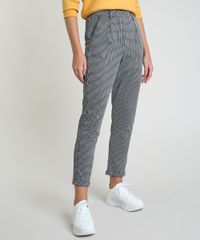 Calca-Feminina-Carrot-Alfaiatada-Estampada-Xadrez-Cintura-Alta-Preta-9924297-Preto_1