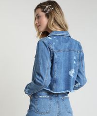 Jaqueta-Jeans-Feminina-Cropped-Destroyed-com-Barra-Desfiada-Azul-Medio-9885745-Azul_Medio_2
