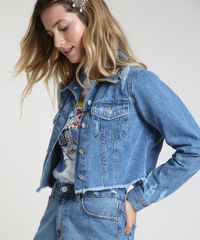 Jaqueta-Jeans-Feminina-Cropped-Destroyed-com-Barra-Desfiada-Azul-Medio-9885745-Azul_Medio_4