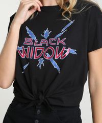Blusa-Feminina-Viuva-Negra-Metalizada-com-No-Manga-Curta-Decote-Redondo-Preta-9878852-Preto_4